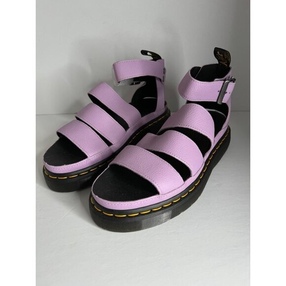 Doc Dr. Martens Clarissa II Platform Strap Sandals Lilac Leather EU 37 US 6 NEW - Picture 2 of 8